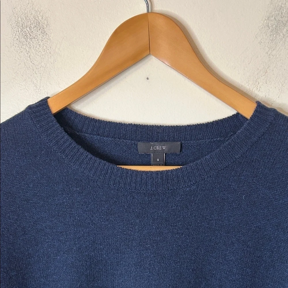 J. Crew Women’s Navy Blue Crewneck Sweater 100% Wool Size S